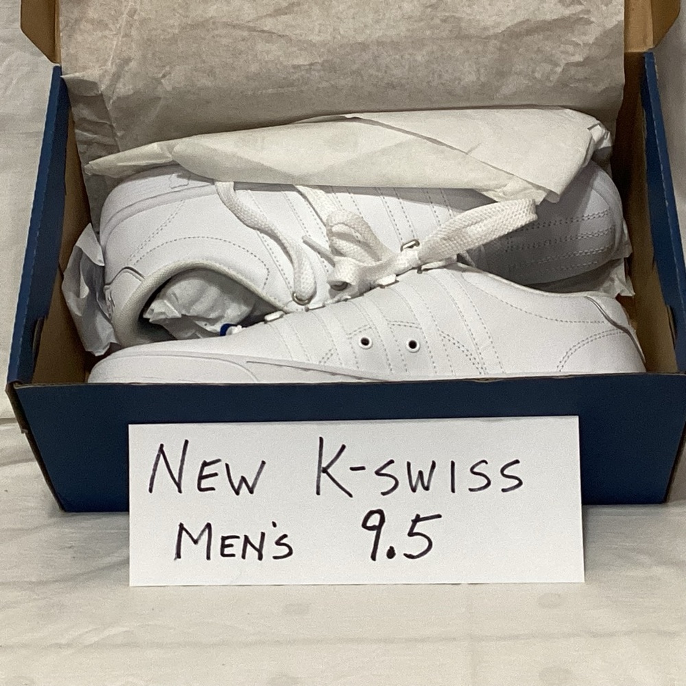 K-Swiss White Court Pro Sneakers - Picture 7 of 8